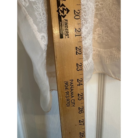 Angela Moda Italy Silk Blend Floral Embroidery Lace Blouse Cream Women L Cottage - Picture 3 of 7